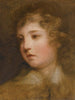 Studie des jungen George Seymour Conway von Joshua Reynolds — Gesicht, braune Locken und dunkler Hintergrund