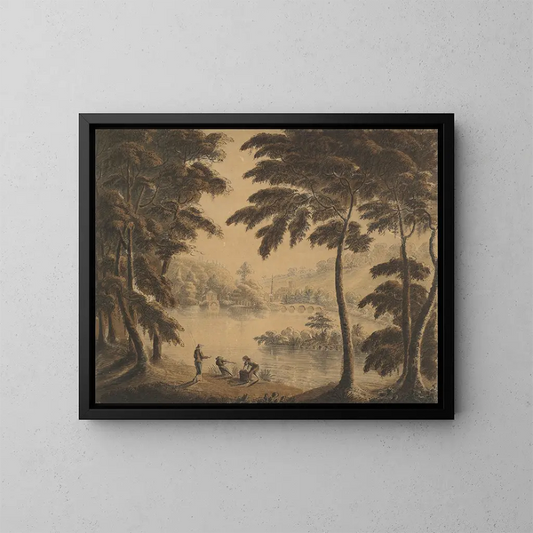 Vue de Stourhead - Sir Richard Hoare — gerahmtes Bild an der Wand