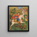 "Dans Georges tuant le dragon" - Sofija Paraszczuk — gerahmtes Bild an der Wand