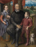 Gruppenporträt mit den Künstlern Vater Amilcare Anguissola und seinen Geschwistern Minerva und Astrubale - Sofonisba Anguissola — Ansicht des Kunstwerks