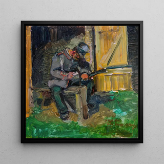 Soldat de la milice en train de chanter - Hiasl Maier-Erding