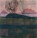 Sonnenuntergang - Egon Schiele — Ansicht des Kunstwerks