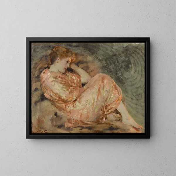Frau liegend - Solomon Joseph Solomon — gerahmtes Bild an der Wand