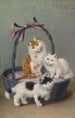 Katzen im Korb - Sophie Sperlich — Ansicht des Kunstwerks