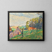 Landschaft mit Cottages - Spencer Frederick Gore — gerahmtes Bild an der Wand