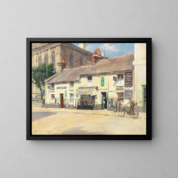 Ein altes Viertel von Penzance - Stanhope Alexander Forbes — gerahmtes Bild an der Wand