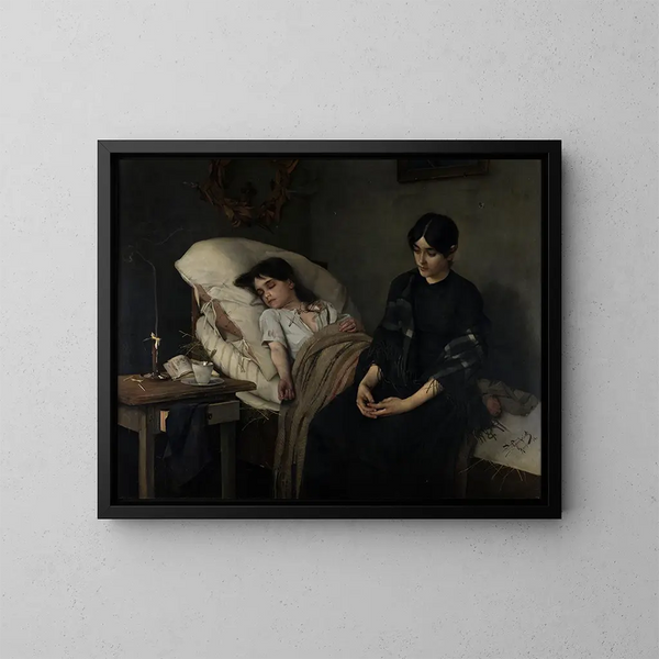 Tod eines Waisenkindes - Stanisław Grocholski — gerahmtes Bild an der Wand