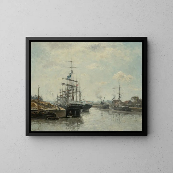 Der Bassin von Saint-Pierre in Caen - Stanislas Lépine — gerahmtes Bild an der Wand