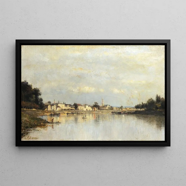 Vue de Conflans-Sainte-Honorine - Stanislas Lépine — gerahmtes Bild an der Wand
