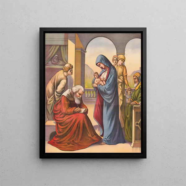 Donner un nom à l'enfant John - Stecher Litho & Co.. — gerahmtes Bild an der Wand