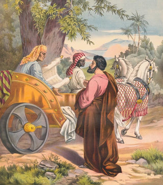 Stecher Litho Co - Philip and the eunuch.webp