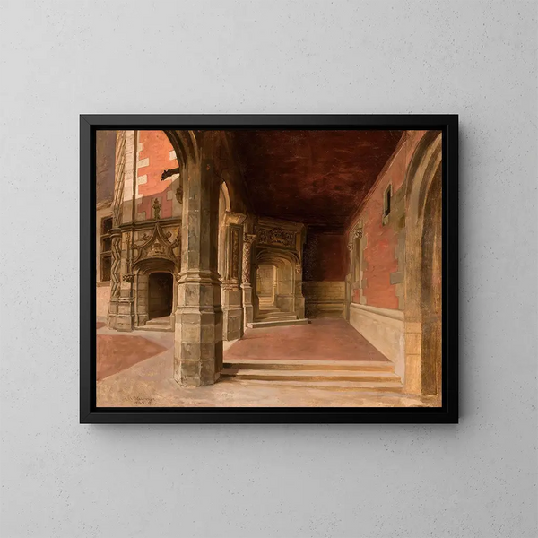 Cloître du château de Blois - Stefan Bakałowicz — gerahmtes Bild an der Wand