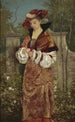 Portrait einer Dame im Garten - Stefan Bakałowicz — Ansicht des Kunstwerks