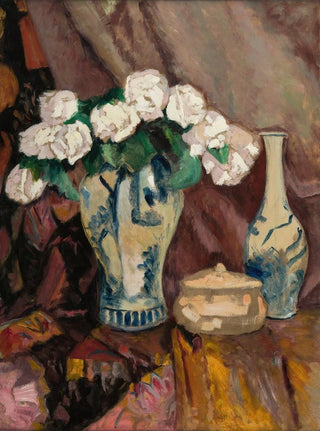 Stefan Filipkiewicz - Still Life with White Roses in a Vase.webp