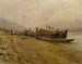 Bateaux de remorquage sur le Danube près de Spitz - Stefan Simony — Ansicht des Kunstwerks