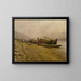 Bateaux de remorquage sur le Danube près de Spitz - Stefan Simony — gerahmtes Bild an der Wand