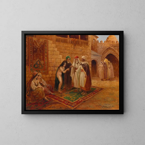 Au bazar - Stephan Sedlacek — gerahmtes Bild an der Wand