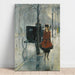 Reproduktion des Gemäldes Straßenszene mit Frau, Berlin von Lesser Ury
