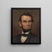 Portrait im Halbprofil von Abraham Lincoln mit Bart - Strobridge Co Lith — gerahmtes Bild an der Wand