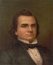 Portrait im Profil von Stephen A. Douglas von vorne - Strobridge Co Lith — Ansicht des Kunstwerks
