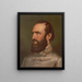 Portrait im Profil von Stonewall Jackson in Militäruniform - Strobridge Co Lith — gerahmtes Bild an der Wand
