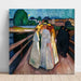 Reproduktion des Gemäldes auf der Brücke - Edvard Munch