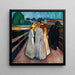 Reproduktion des Gemäldes auf der Brücke - Edvard Munch