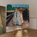 Reproduktion des Gemäldes auf der Brücke - Edvard Munch