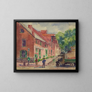 Vieux Georgetown DC - Susan Brown Chase — gerahmtes Bild an der Wand