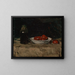 Stillleben mit Glasflasche und Tomaten - Susanne Bisschop — gerahmtes Bild an der Wand