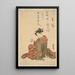 Courtisane beim Teetrinken - Suzuki Harunobu — gerahmtes Bild an der Wand