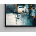 Abstraktes Gemälde – Urbane Fragmente | Modernes Wandposter mit Kaltfarben und Orangetönen