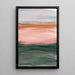Abstraktes Gemälde – Nebelhorizont | Poster Wandbild Minimalistische Landschaft in gedämpften Tönen