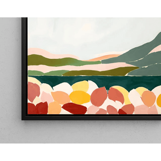 Tableau Coloré – Douceur de Collines | Affiche Abstraite Paysage Pastel | Déco Apaisante pour Salon, Chambre ou Entrée