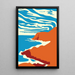 Gemälde Coloré – Zebraskalifen unter Himmel | Poster Minimalistische Küstenlandschaft | Moderne Dekoration für Wohnzimmer, Schlafzimmer oder Büro