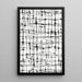 Modernes abstraktes grafisches Poster mit schwarzen und weißen Designlinien – elegantes minimalistisches Poster für zeitgenössische Innenräume