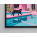 Gemälde Panther Schwarz und Villa Rose - Moderne Flucht