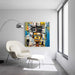 Street Art Poster – Mechanisches Straßenbild | Wandposter im Pop Art Stil Basquiat