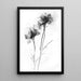 Schwarz-Weiß-Gemälde-Design – Florale Vergänglichkeit | Minimalistisches, elegantes botanisches Poster