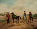 Drei Reiter auf der Straße - Tadeusz Brodowski — Ansicht des Kunstwerks