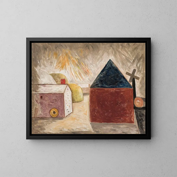 Sonniger Garten - Tadeusz Makowski — gerahmtes Bild an der Wand