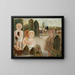 Kinder in einer Dorfgasse - Tadeusz Makowski — gerahmtes Bild an der Wand