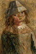 Kleine Mädchen mit Hut - Tadeusz Makowski — Ansicht des Kunstwerks