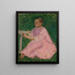 Ein Mädchen in rosa Kleid - Tadeusz Makowski — gerahmtes Bild an der Wand
