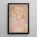 Kleinbild Gemälde eines Mädchens in rosa Kleid und Mütze - Tadeusz Makowski — gerahmtes Bild an der Wand