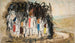 Kindergruppe - Tadeusz Makowski — Ansicht des Kunstwerks