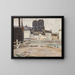 Landschaft mit der Kathedrale Notre-Dame - Tadeusz Makowski — gerahmtes Bild an der Wand