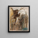 Landschaft mit Affe - Tadeusz Makowski — gerahmtes Bild an der Wand