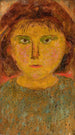 Kleine Mädchen mit Pony - Tadeusz Makowski — Ansicht des Kunstwerks