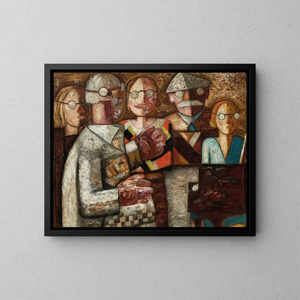 Performance musicale - Tadeusz Makowski — gerahmtes Bild an der Wand